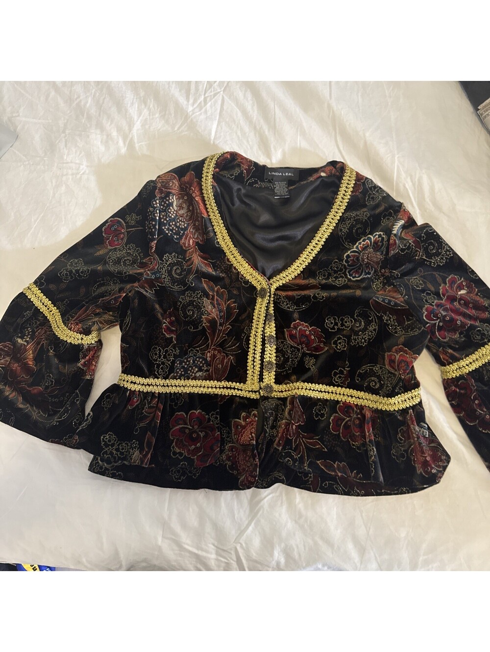 Linda Leal Velvet Jacket/Top L